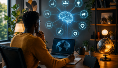 Professional learning valuable digital skills for a successful remote career in a modern workspace