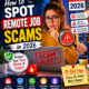A modern illustration of a worried job seeker reviewing a laptop while surrounded by warning icons